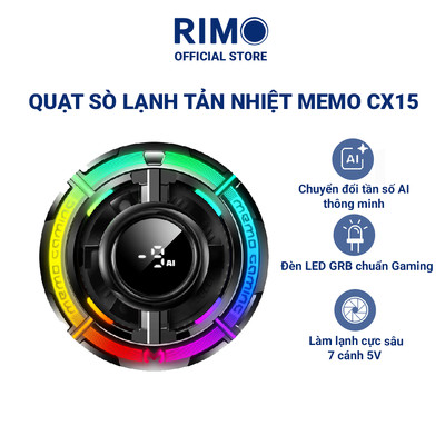 Quạt Tản Nhiệt Điện Thoại  Sò Lạnh Memo CX15 Chơi Game PUBG Free Fire Liên Quân Giảm Lag