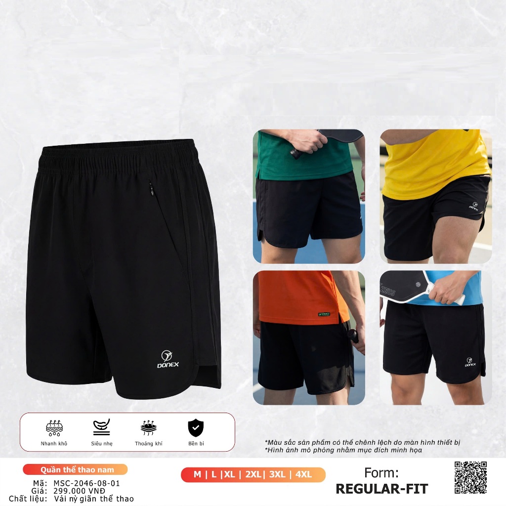 Quần Cầu Lông,Pickleball - Donex MSC - 2046 NAM