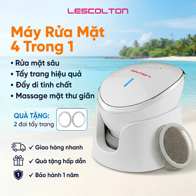 Máy đẩy tinh chất nâng cơ, máy rửa mặt - massage mặt 4in1 Lescolton vô cùng tiện lợi thế hệ 2025 - BẢO HÀNH 1 NĂM