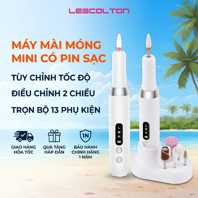 Máy mài móng tích điện 2 chiều Lescolton phiên bản cao cấp 2024 - Tặng kèm đủ phụ kiện dùng cho SPA hoặc tại nhà