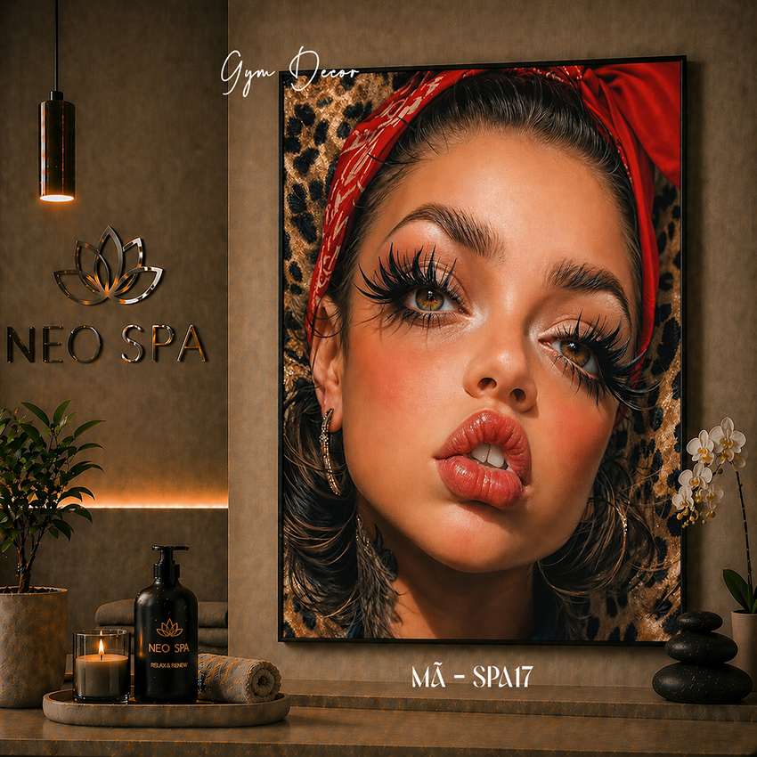 Tranh Treo Tường Spa - Neo - Nối Mi Nghệ Thuật Tráng Gương 4K HD