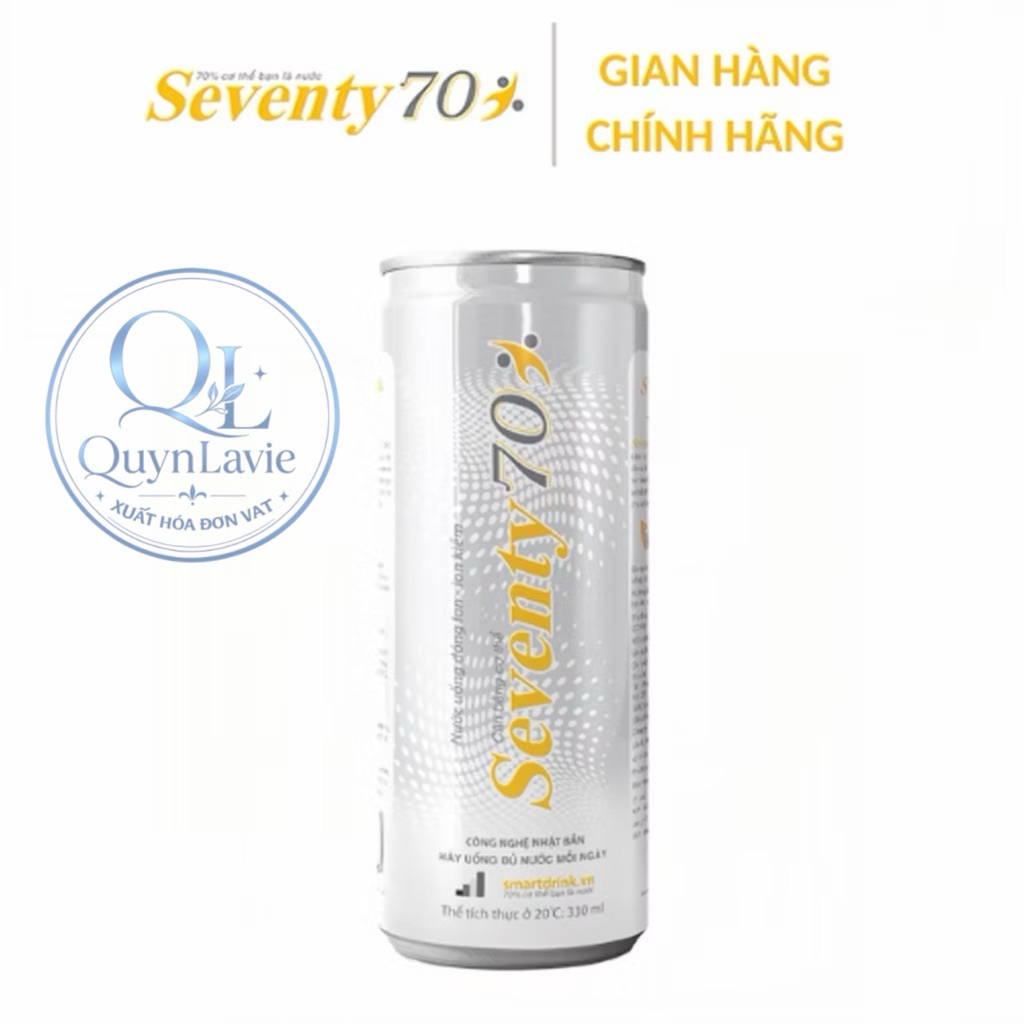 Nước ion kiềm Seventy70% Lon 330ml/ thùng 24 lon