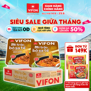 Thùng 18 khay mì trộn bò sa tế vifon 90gr/ khay