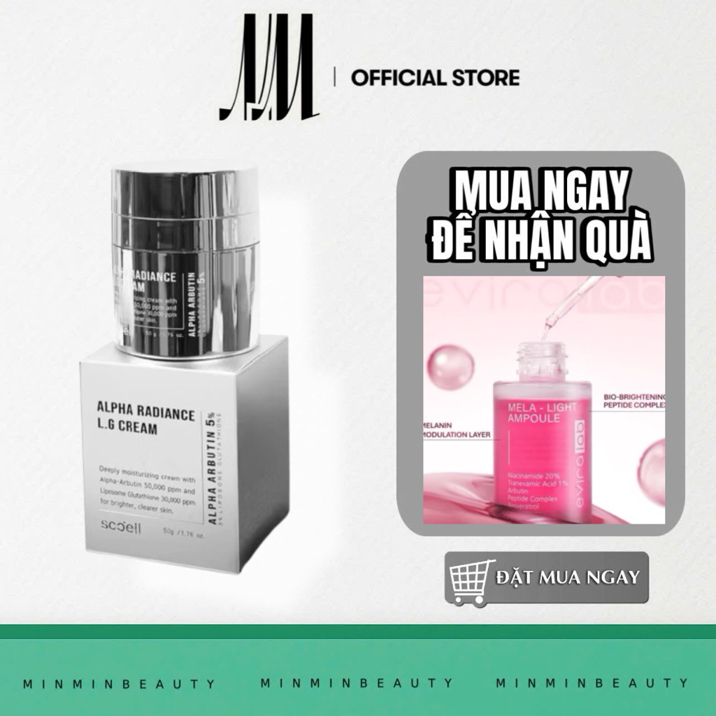 Kem dưỡng trắng da cao cấp Alpha Radiance L.G Cream Sccell Hàn Quốc 50ml
