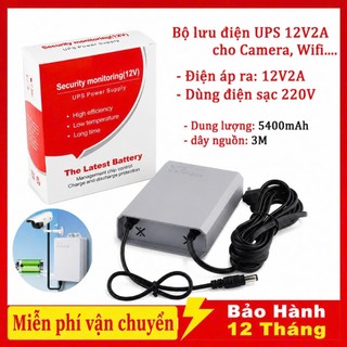 Bộ lưu điện Dung lượng 5400mAh cung cấp điện 6-12 giờ dành cho camera wifi và thiết bị điện A06