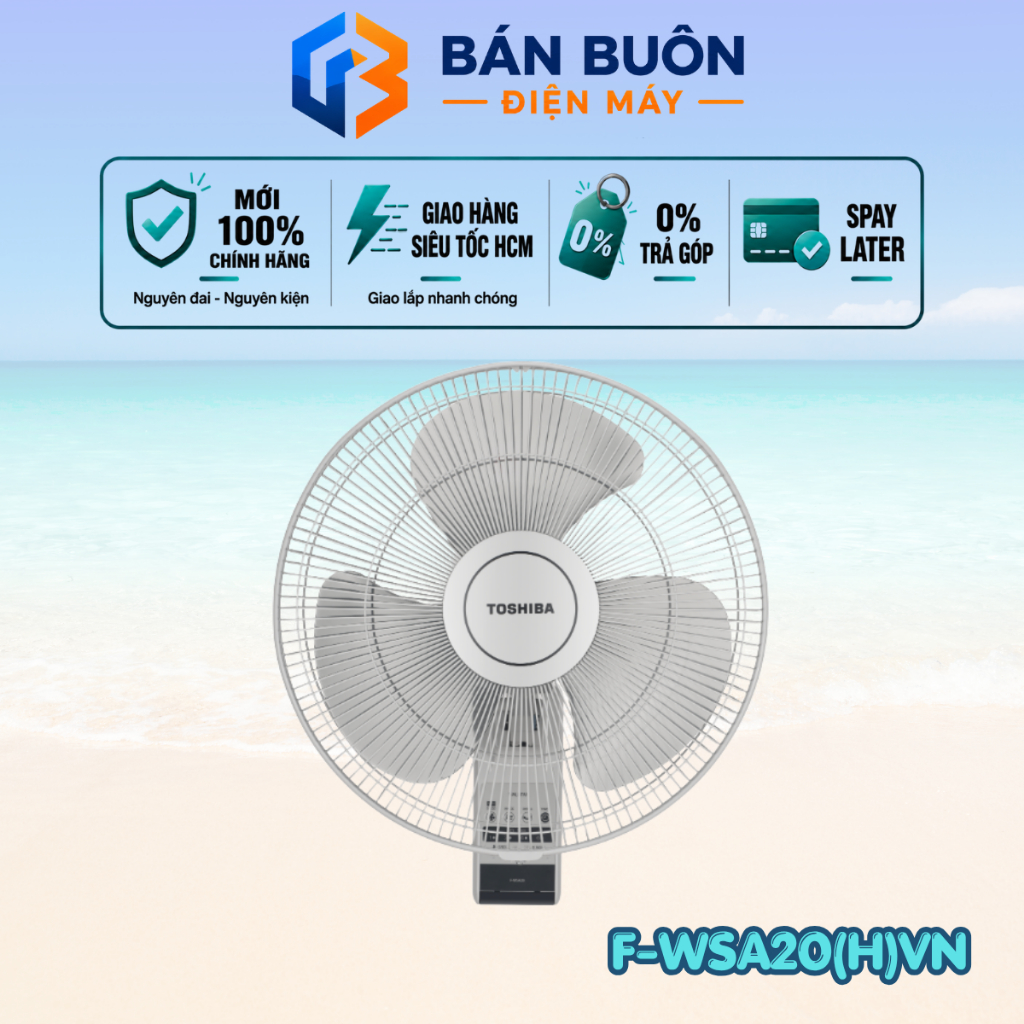 F-WSA20(H)VN | Quạt treo tường Toshiba 3 cánh F-WSA20(H)VN 55W - Chính Hãng