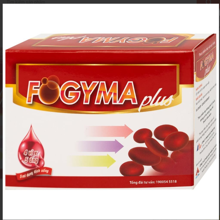 (CHÍNH HÃNG) Fogyma Plus sắt nước hữu cơ cho mẹ bầu, mẹ sau sinh và trẻ em Hộp 20 ống x 5ml
