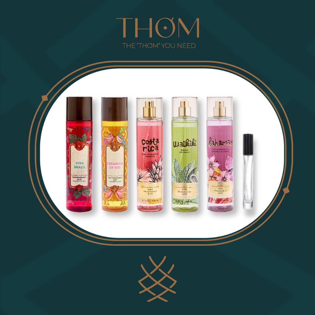[10ML 33ML] COSTA RICA | FIJI | WAIKIKI | RIO | TIKI BAY | BAHAMAS | BRAZIL | Xịt Thơm Toàn Thân Bod
