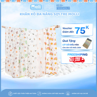 Khăn Xô Muslin Đa Năng Molli 2 Lớp Kích Thước 100x100cm Mol2014