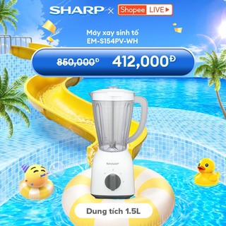 Máy xay sinh tố sharp em-s154pv-wh 1.5l bh 12 tháng
