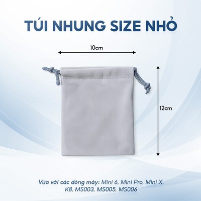 [ Quà Tặng ] Túi vải nhung dây rút đựng máy cạo râu, tông đơ - 2 kích cỡ
