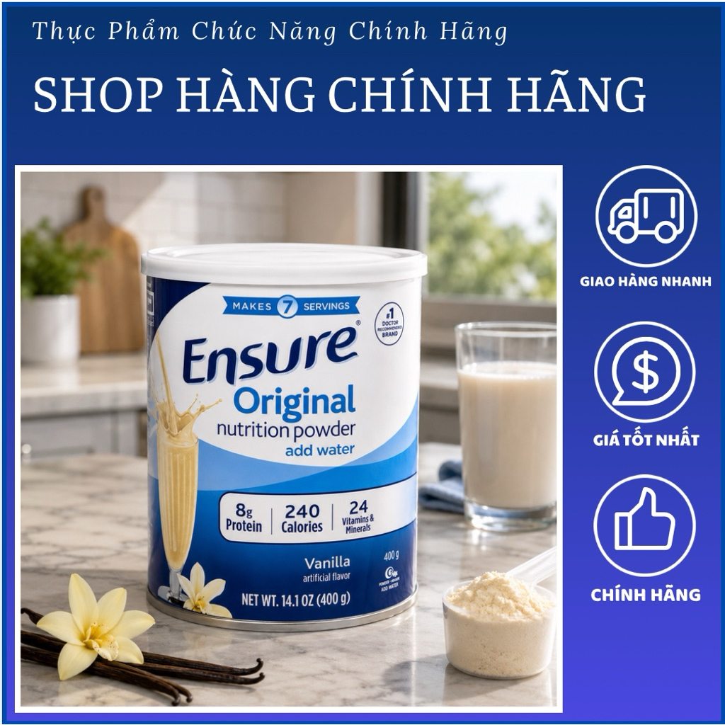 [Chính Hãng] Sữa bột Ensure Mỹ Original Nutrition Powder Hương Vanilla