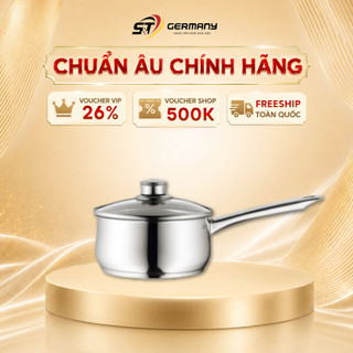 Quánh WMF Diadem Plus 16cm 1.4L có nắp kính, inox Cromargan 18/10, dùng bếp từ GermanySnT 240182