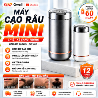 Máy Cạo Râu Mini Bỏ Túi Đa Năng 6 Lưỡi Dao Kép Chống Thấm Nước Chuẩn IPX7 Sạc USB Tiện Lợi