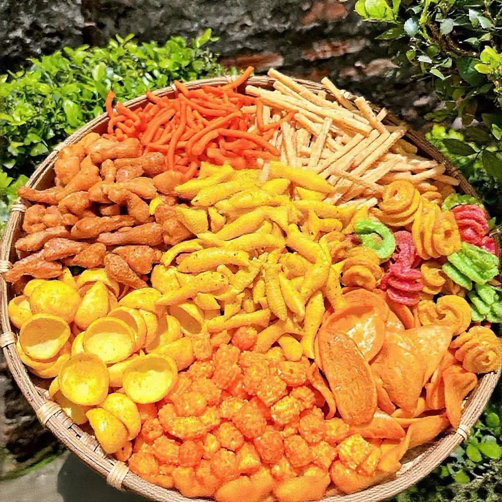 500G Snack Tá Lả Mix Vị Siêu Giòn Các Món Bim Bim Tá Lả HOT, đồ ăn vặt tuổi thơ
