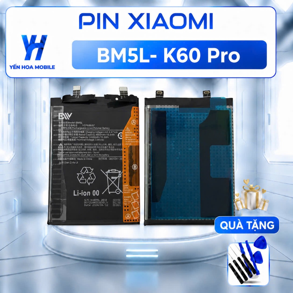 Pin Xiaomi BM5L Redmi K60 Pro – Pin Linh Kiện – Bảo Hành 6 Tháng