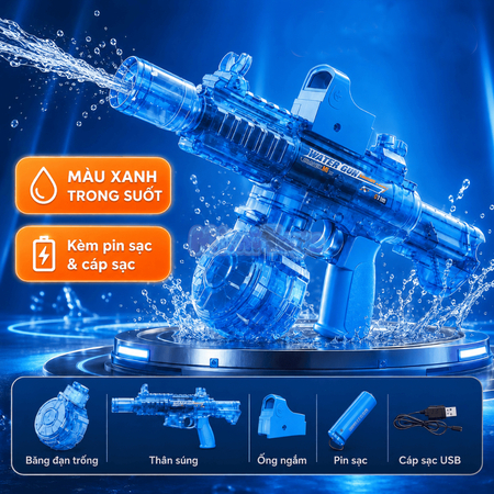 M416 Súng nước điện trẻ em mùa hè ngoài trời đối chiến đồ chơi quà sinh nhật