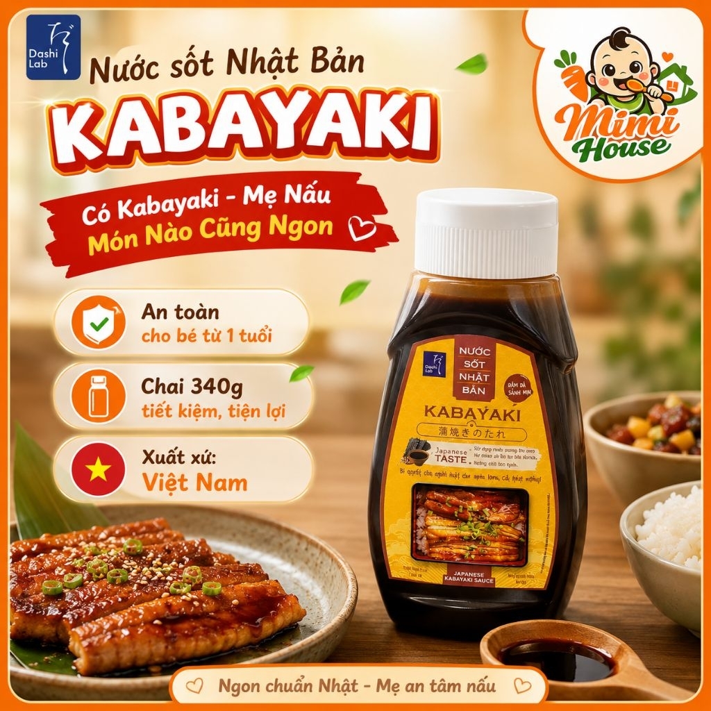 [Date 5/2027] Nước sốt Kabayaki Nhật Bản cho bé từ 1 tuổi trở lên & gia đình