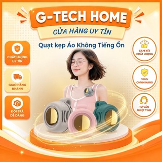 Quạt Kẹp Áo Không Cánh Mini - Sạc USB – Quạt Đeo Eo/Đeo Người Siêu Mạnh, Pin Sạc, 3 Cấp Độ Gió