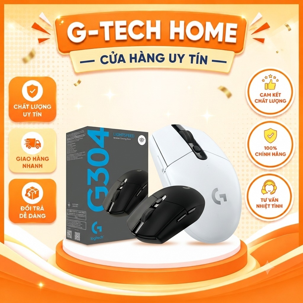 Chuột chơi game không dây Logi G304 Oem Lightspeed Hero 12K Cảm biến 12000 dpi Bảo Hành 12TH