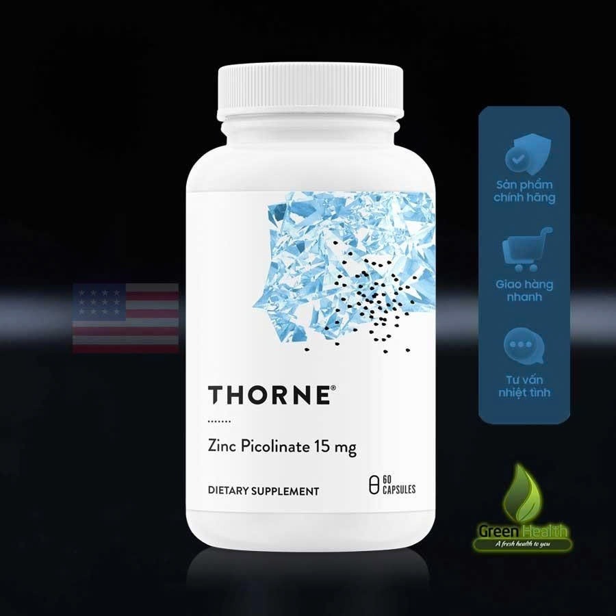 Thực phẩm hỗ trợ Kẽm Thorne Zinc Picolinate 15mg 60 viên