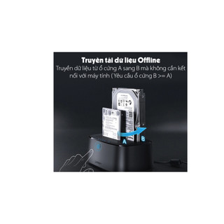 Hộp Đựng Ổ Cứng Ugreen 80556 - DOCKING Hdd/ssd 2 Khay SATA 2.5/3.5" Ugreen 50857