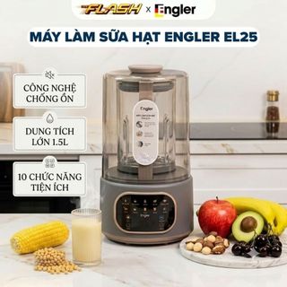 Máy làm sữa hạt ENGLER EL25 chống ồn, dung tích 1,5 lít, 10 chức năng, bảng điều khiển tiếng Việt