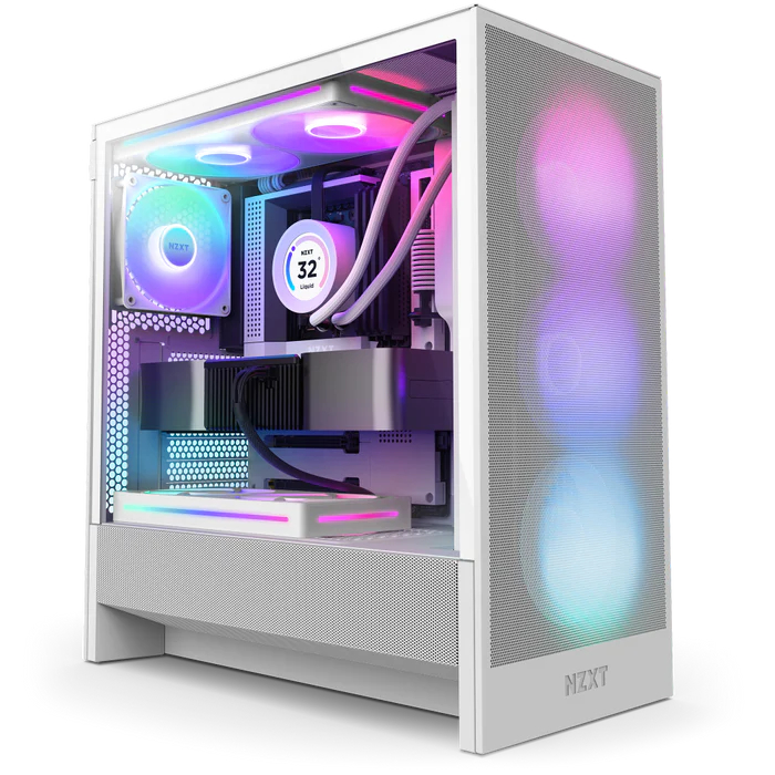 Vỏ Case Máy Tính NZXT H5 Flow V2 | RGB V2 |  Black / White Cường Lực Chính Hãng | BigBuy360 - bigbuy360.vn
