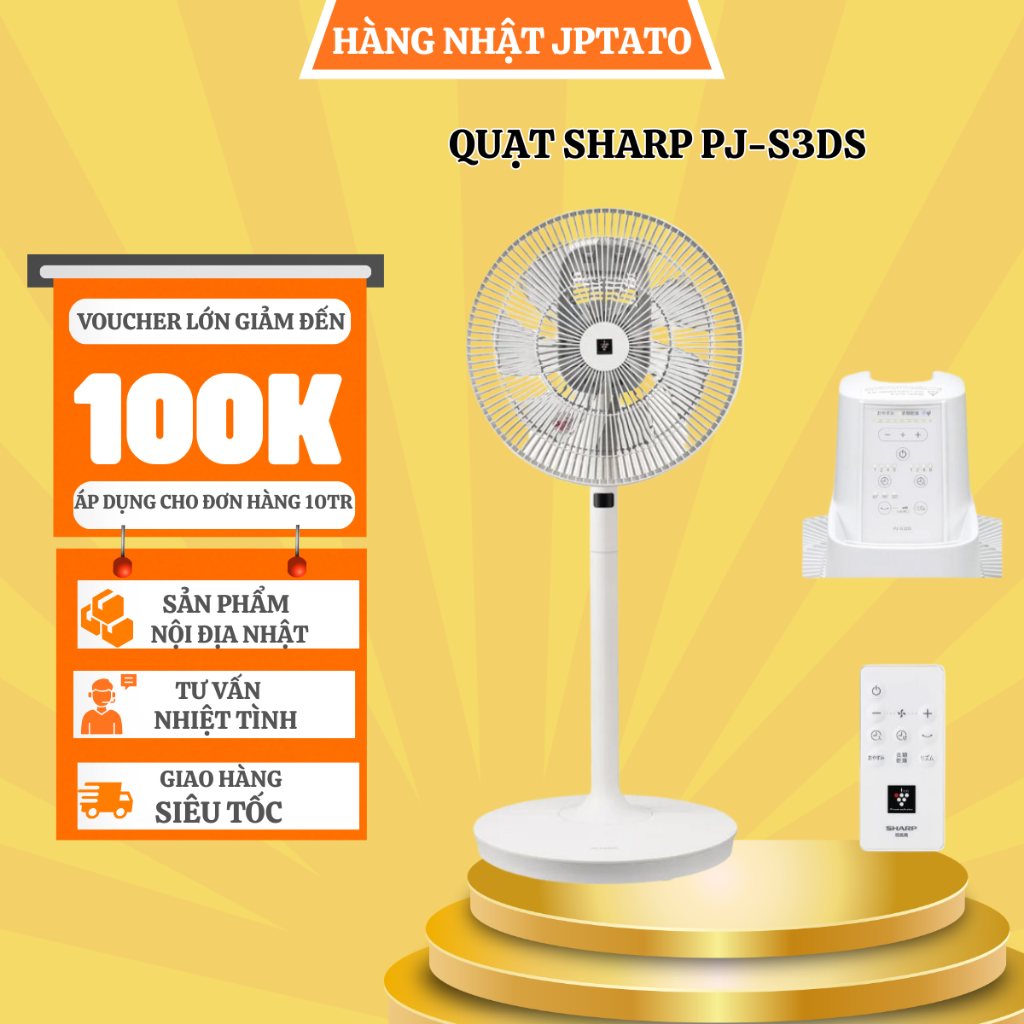 Quạt cây Toshiba TF-30AL26 Model 2023, Xám khói, 7 cánh quạt, 12 inch, 40W, Nhật Bản