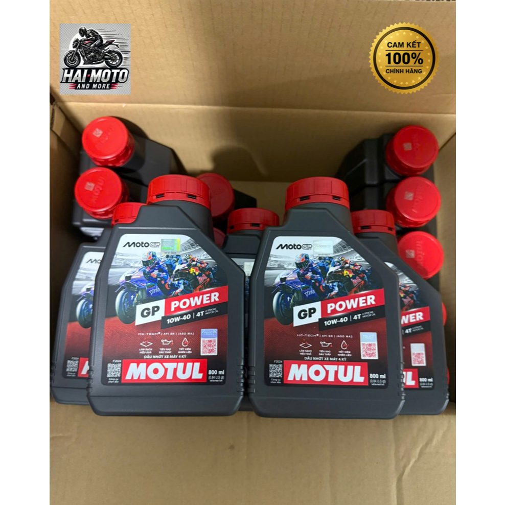 [ Mẫu mới] COMBO 5 10 MOTUL GP POWER 10W40 CAM KẾT 100% MOTUL VN