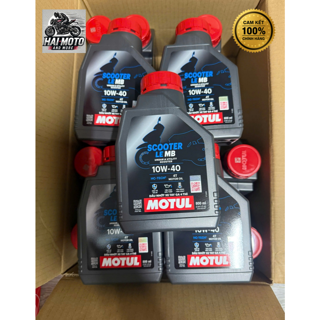 [mẫu mới] COMBO 5 10 MOTUL SCOOTER LE 10W40 CAM KẾT 100% MOTUL VN