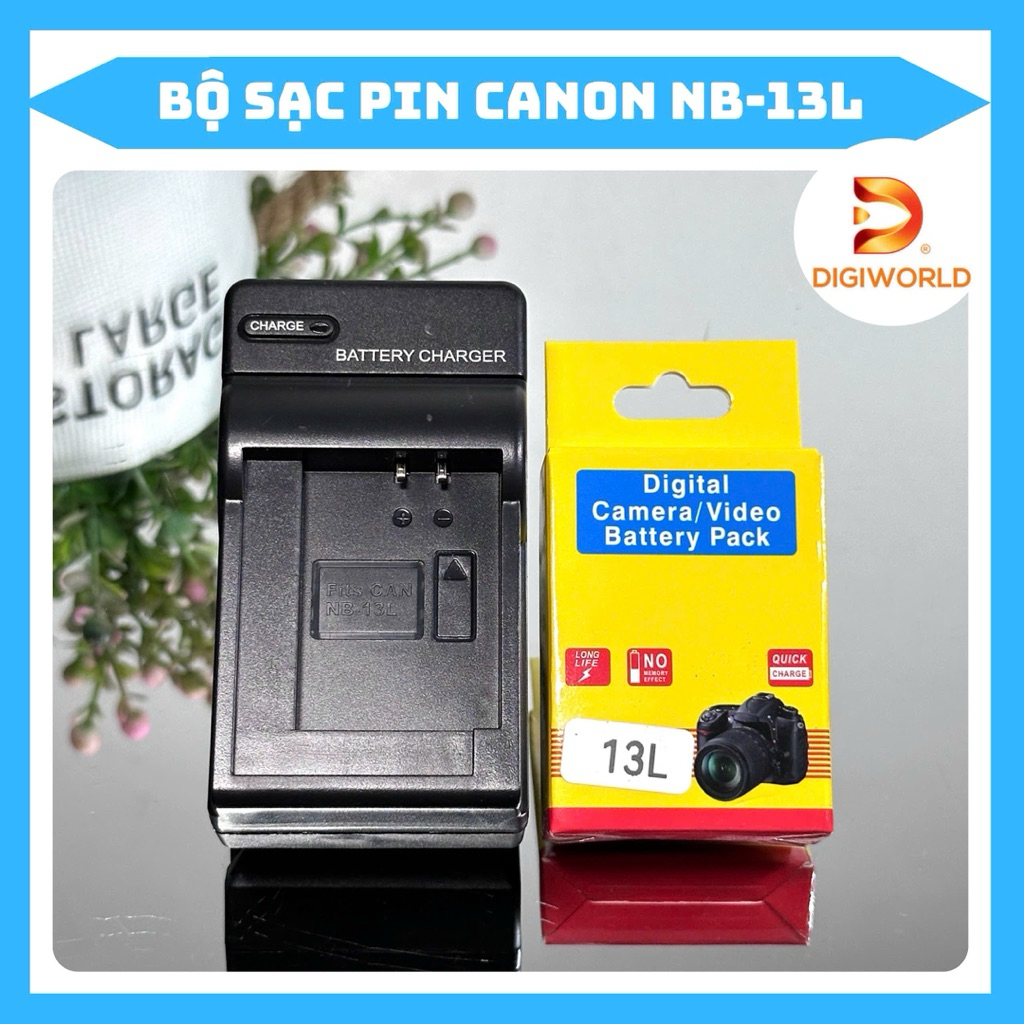 Bộ Sạc Pin Canon NB-13L ( Bộ Sạc Pin thay thế ) dùng cho PowerShot G5 X (và G5 X Mark II),PowerShot 