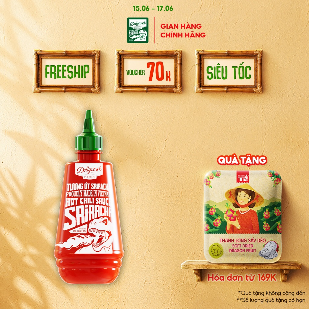 Tương Ớt Sriracha Dellycook (530g)