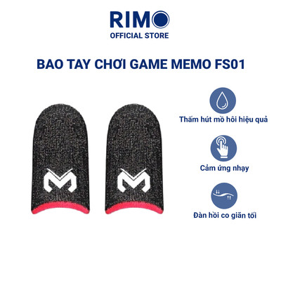 Bao tay chơi game pubg MEMO FS01 2 ngón siêu nhạy cao cấp giá rẻ chống mồ hôi