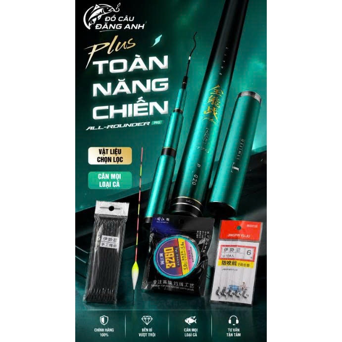 [ Tặng ngọn ,trục,phao,thẻo ] Cần Handing Toàn Năng Chiến 5H-28i ( 3m6-3m9-4m5-5m4-6m3 ) Đồ Câu Đăng