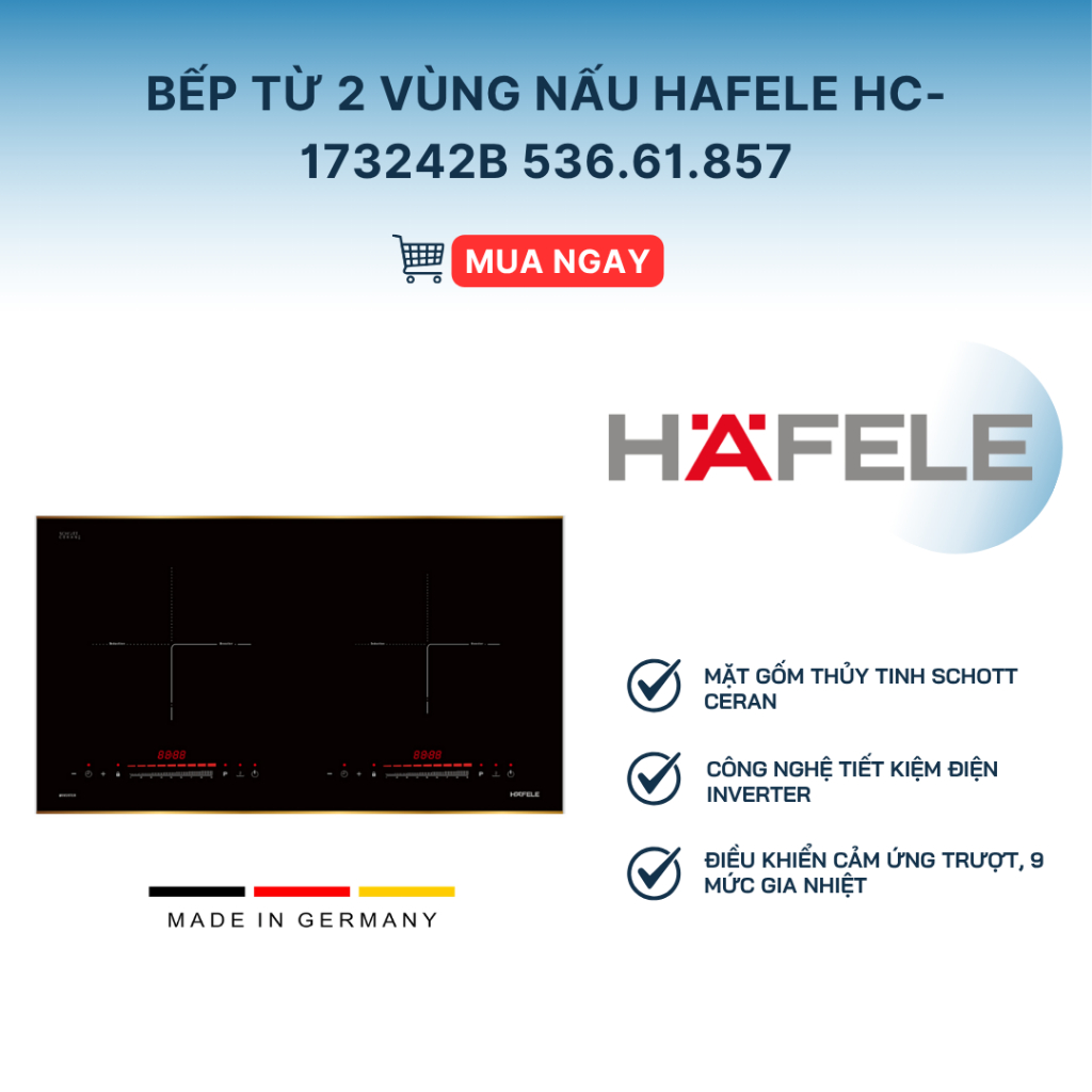 BẾP TỪ 2 VÙNG NẤU HÄFELE HC-I73242B 536.61.857