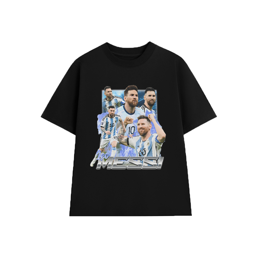 Áo Thun cầu thủ Lionel Leo Messi - Argentina football L013, Unisex Form Rộng Cotton Mềm