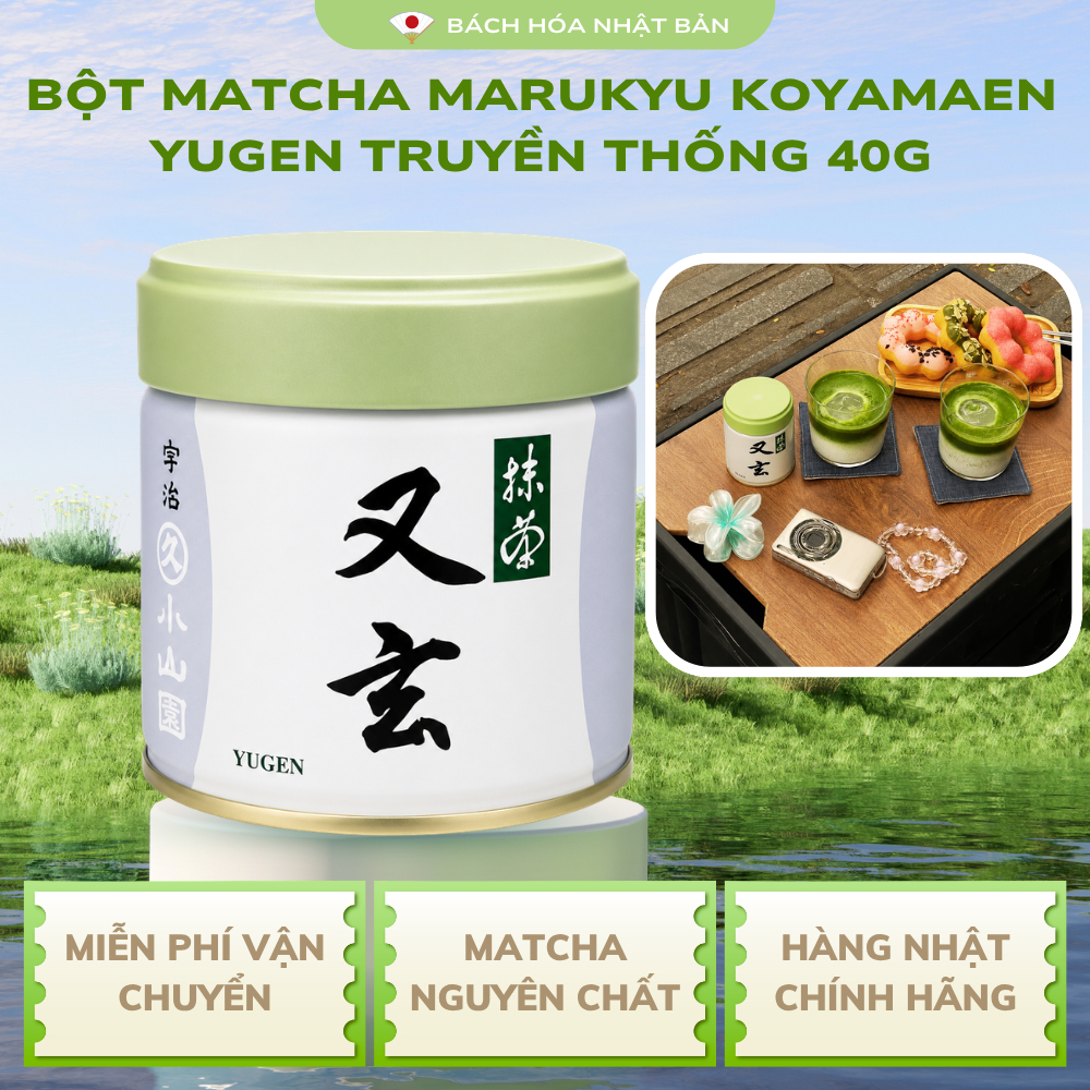Bột Matcha Nguyên Chất Yugen Hãng Marukyu Koyamaen Truyền Thống Đậm Trà Nhật Bản M36