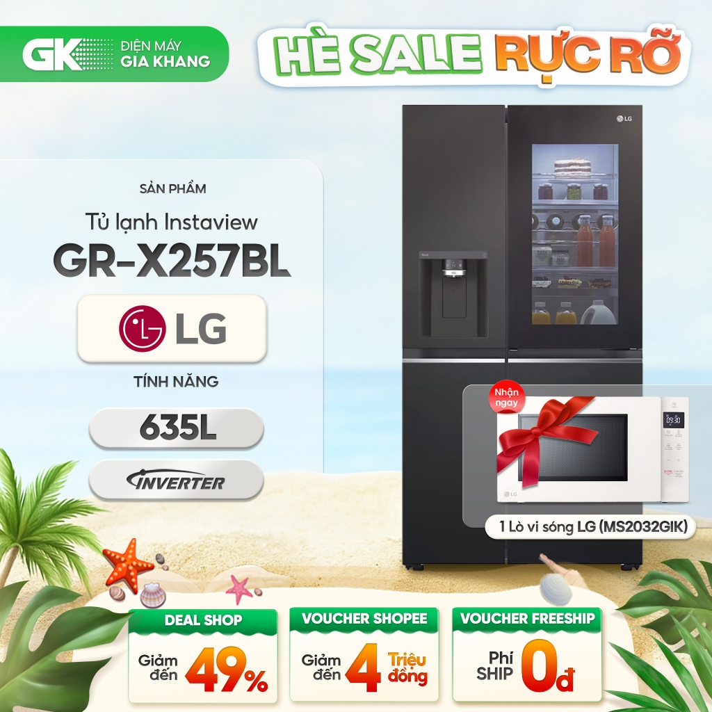 GR-X257BL - Tủ Lạnh LG Inverter 635 Lít X257BL [Freeship CẦN THƠ]