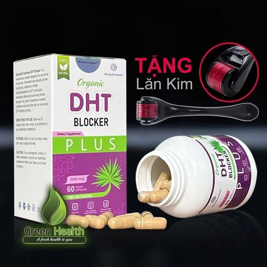 DHT Blocker Plus giảm rụng tóc, hỗ trợ mọc tóc tặng lăn kim