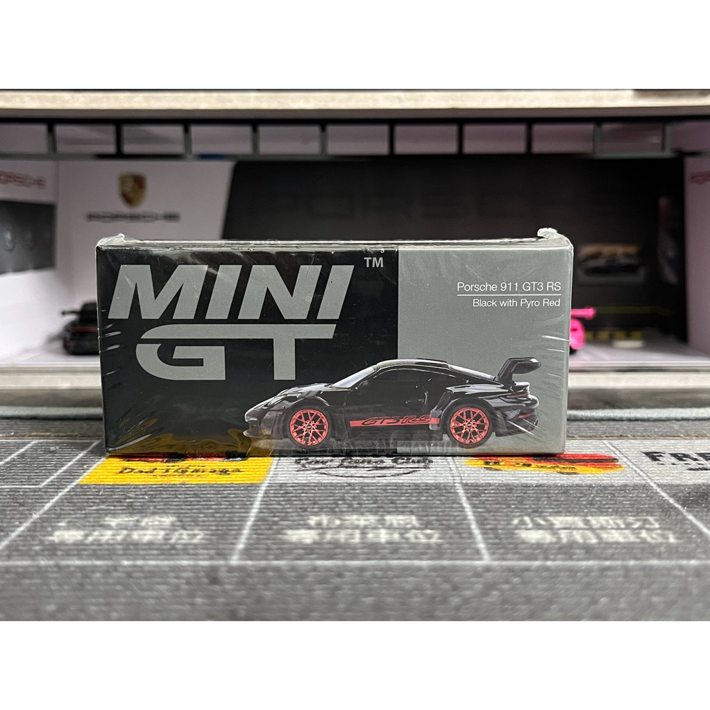 Xe mô hình Mini GT 681 Porsche 911 GT3 RS Black Red NEWSEAL
