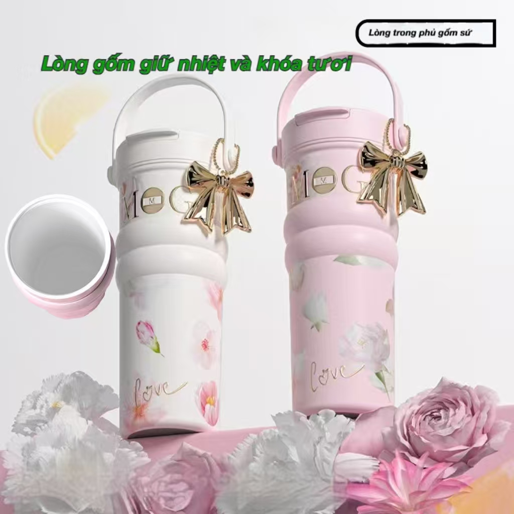 Ly giữ nhiệt có lớp lót gốm,Ly giữ nhiệt di động dung tích lớn,Bình giữ nhiệt quà tặng cao cấp