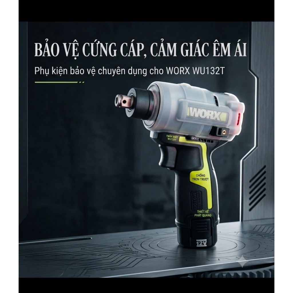 Ốp bảo vệ cho pin và máy Worx 132 132x 132T 138 298D