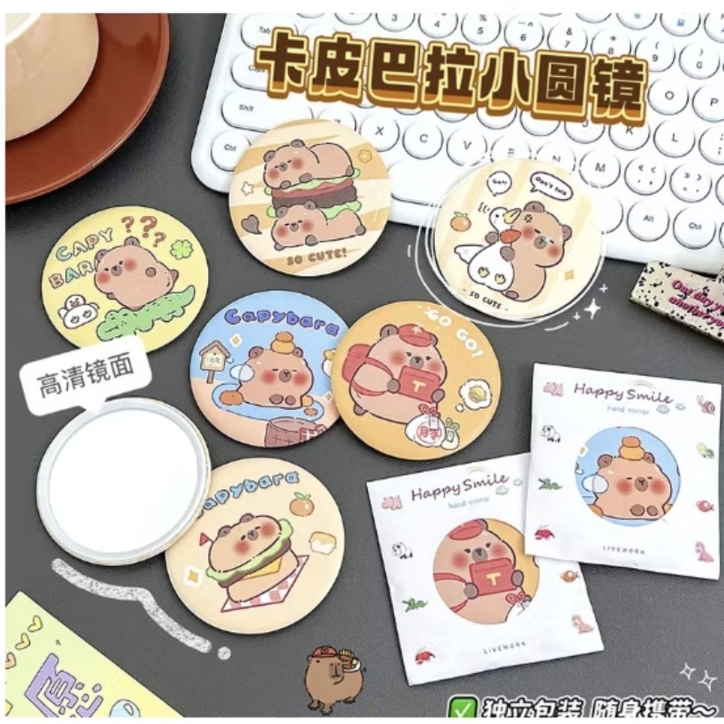 [Capybara] Gương tròn mini bỏ túi Capybara