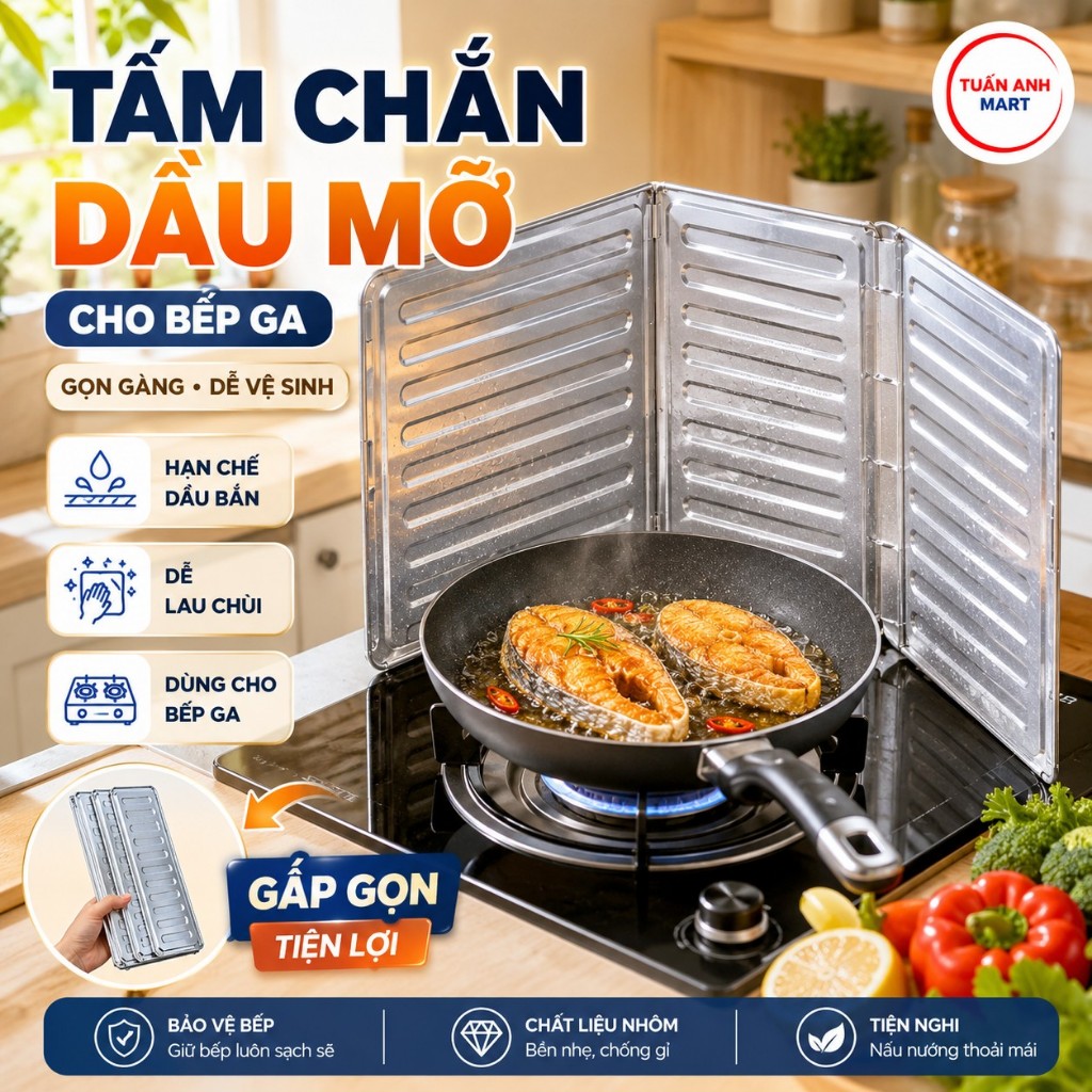 Combo 2 cái Tấm chắn dầu mỡ cho bếp ga