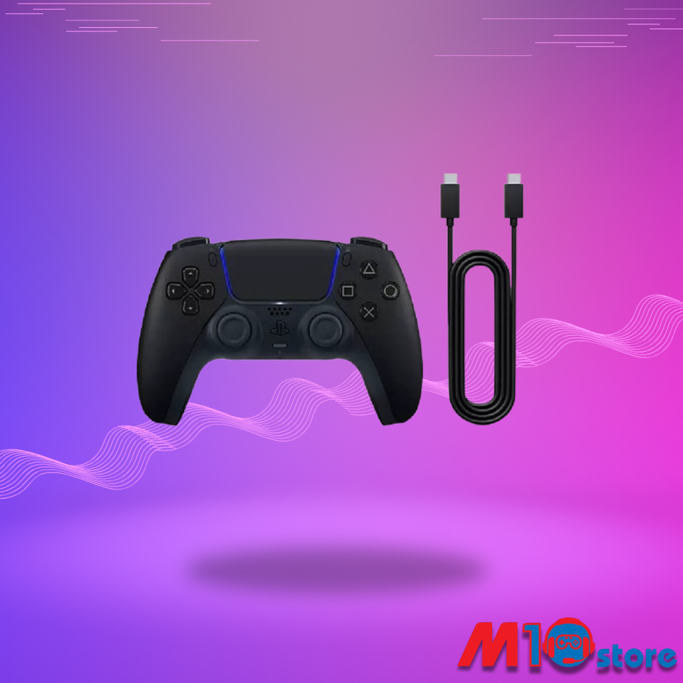 Tay Cầm Chơi Game PS5 Sony DualSense Wireless Controller Black + USB Cable Chính Hãng - VN
