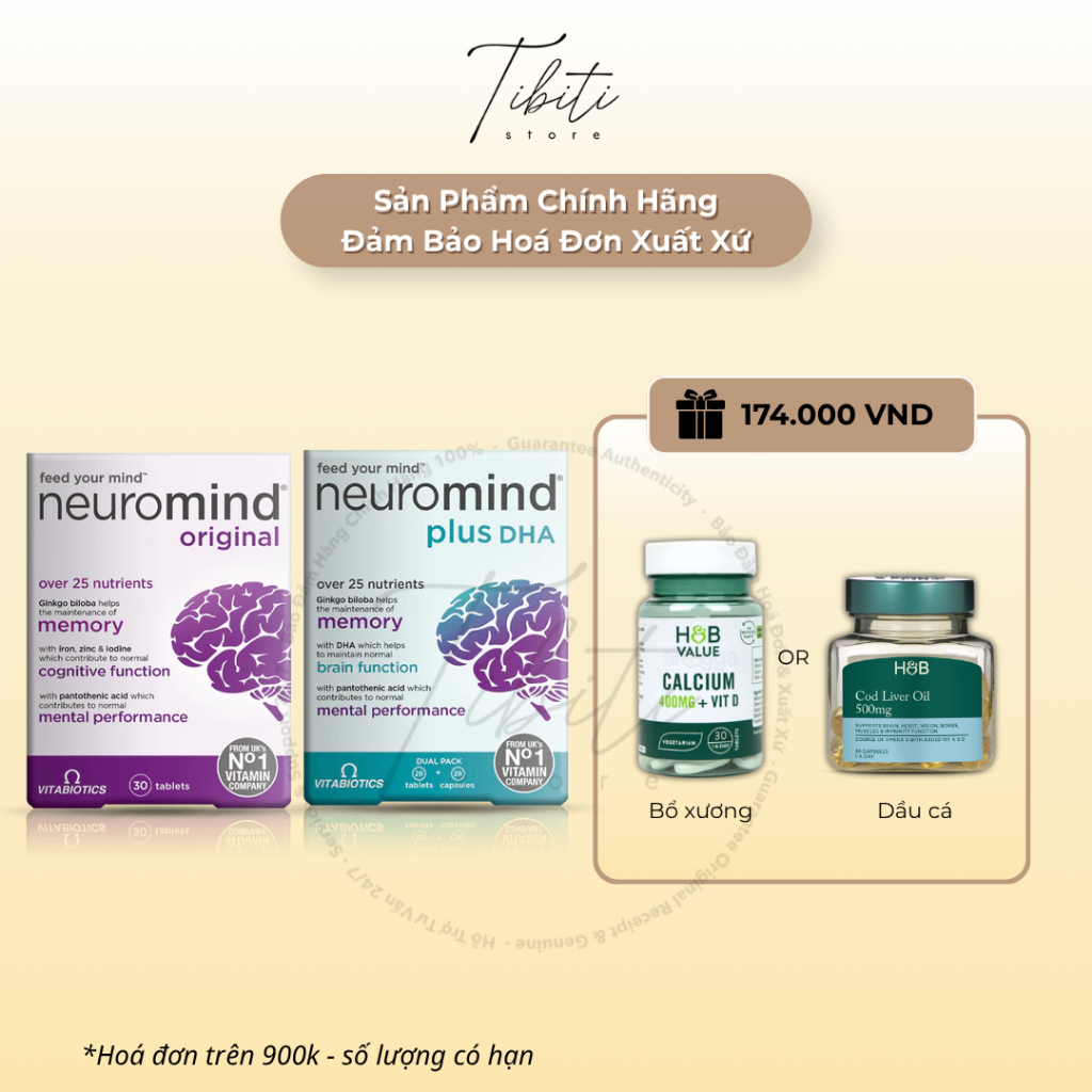 Vitamin hỗ trợ trí nhớ & não bộ Vitabiotics Neuromind