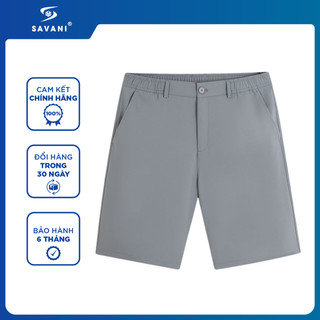 Quần Short Gió Cạp Âu Nam SAVANI Dáng Regular Fit, Chất Vải Mềm Mát, Đứng From MSGA300S6