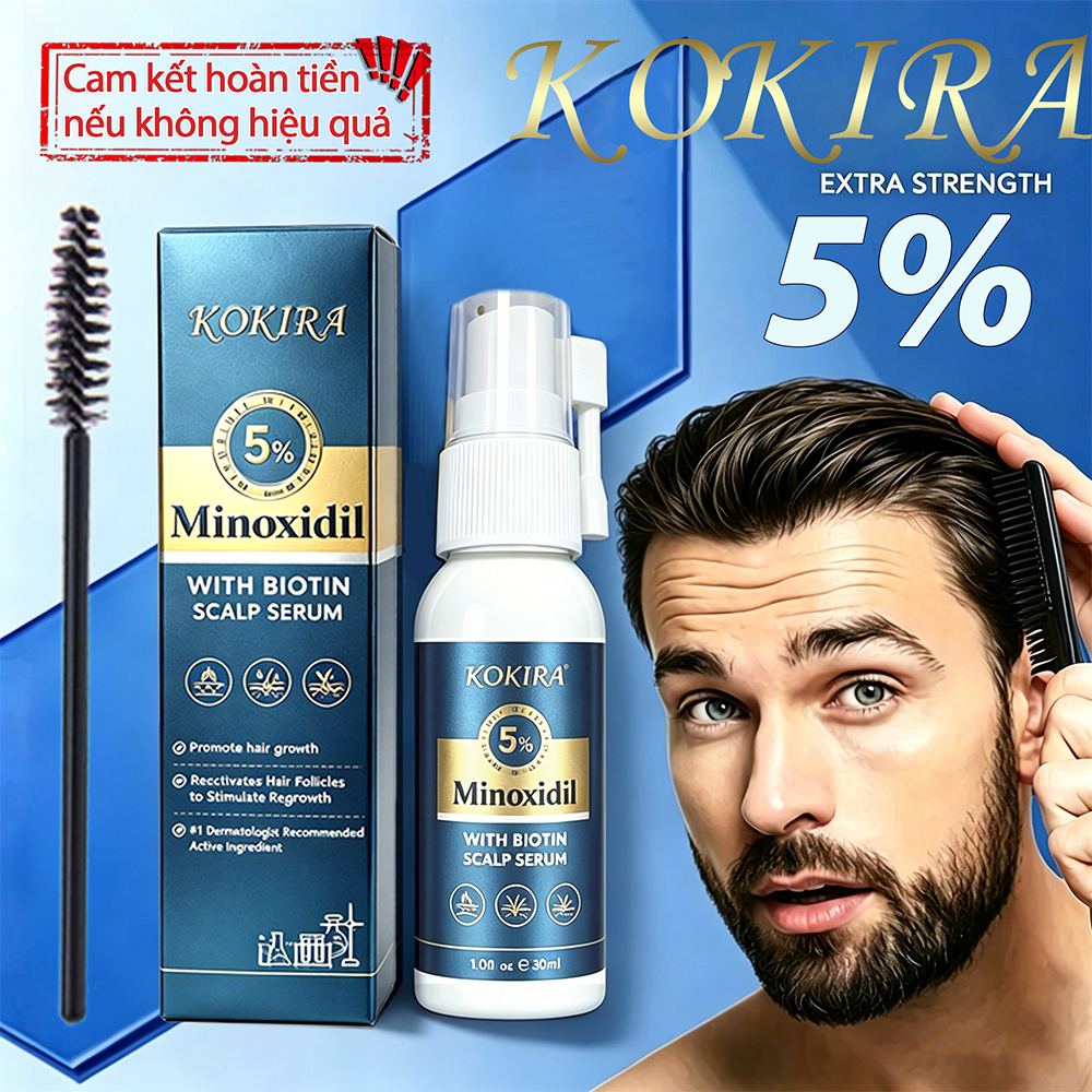 KOKIRA  xịt mọc tóc kích mọc tóc 30ML 5% Ngăn Rụng, Hói Và Mọc Tóc minoxidil 5%-