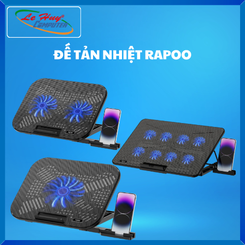 Đế Tản Nhiệt Dành Cho Laptop Rapoo CF100/ CF200/ CF300 - Hàng Chính Hãng